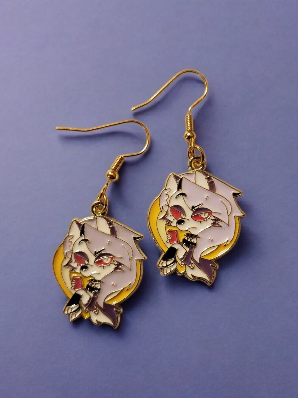 Helluva Boss Loona Charm Earrings IMP Hellaverse Hazbin Hotel